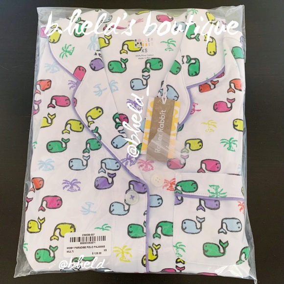 Roller Rabbit Moby Paradise Polo Pajamas in Multi Size X-Small XS Brand New NWT - Picture 15 of 16
